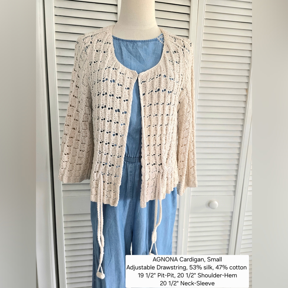 AGNONA Crochet Sweater Cardigan